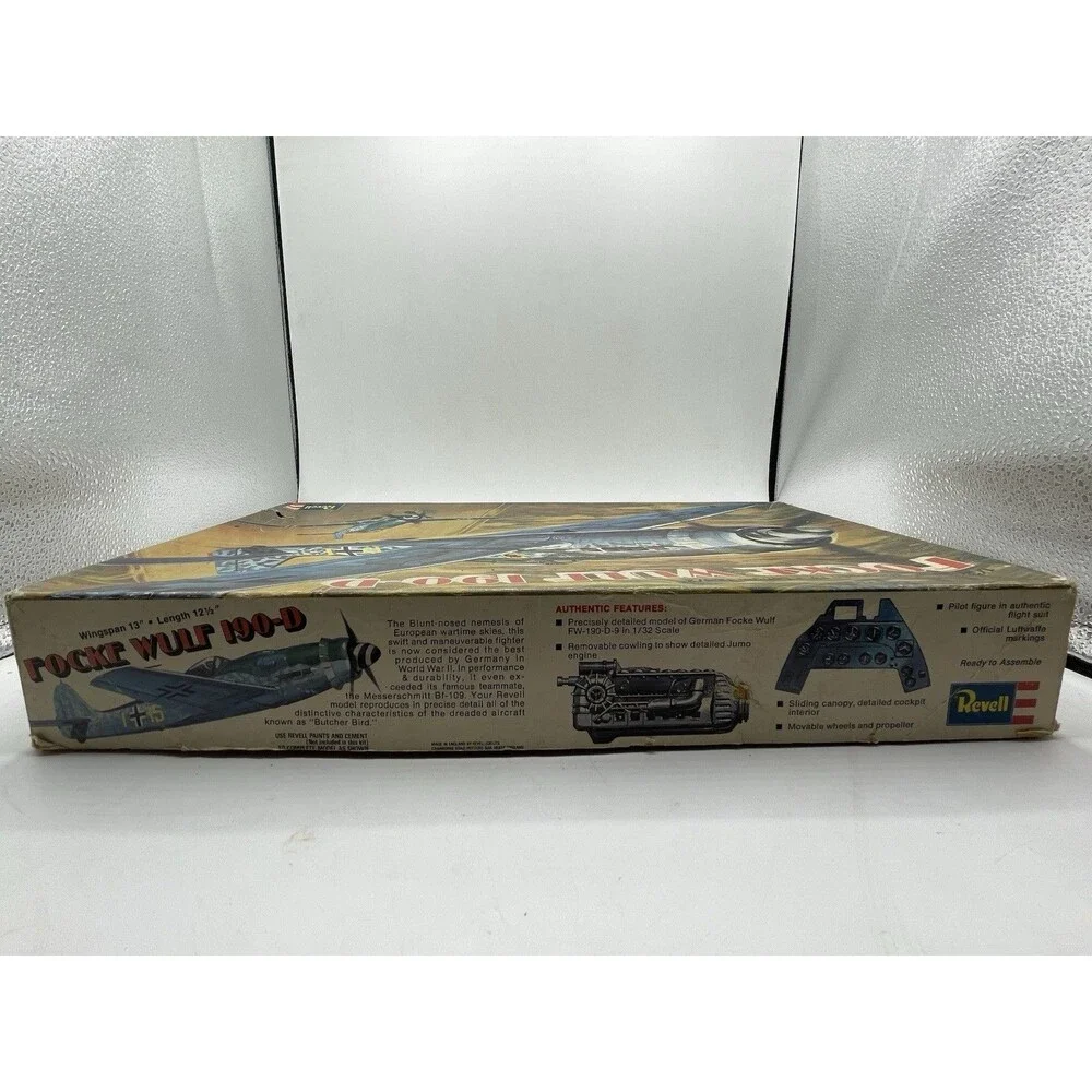 Vintage Revell Focke Wulf FW 190-D 1/32 Model Kit H-215 Open Box WWII